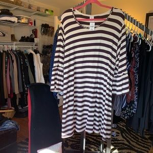 Brown & Creme Cotten dress